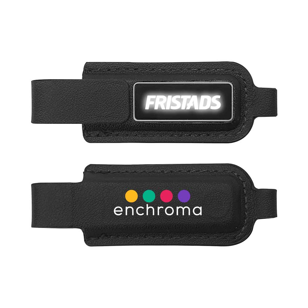 Light-Up Logo Leather Cover USB Flash Drives 32GB - Image 2