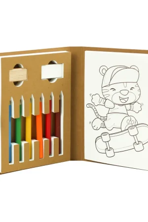 Eco-Friendly Drawing Pad Set, Colored Pencils Sharpener Eraser