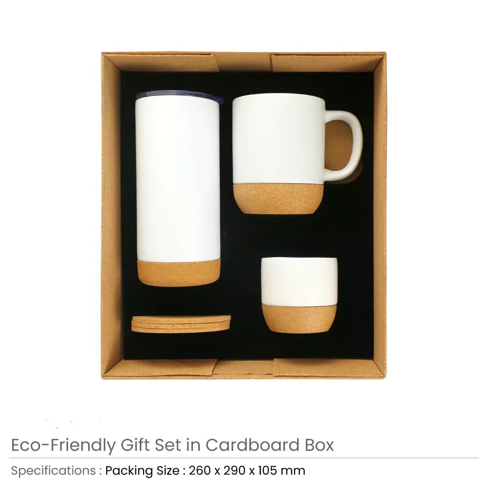 Cork Drinkware Gift Sets in a Cardboard Gift Box 360-GS-10-P - Image 2