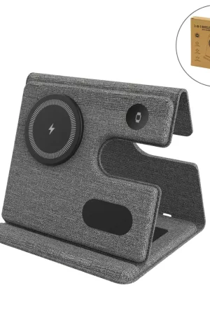 Foldable Wireless Fast Charging Station for Phone Watch Earbuds