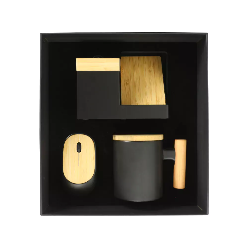 Bamboo Gift Sets in Black Cardboard Box 360-GS-025-P