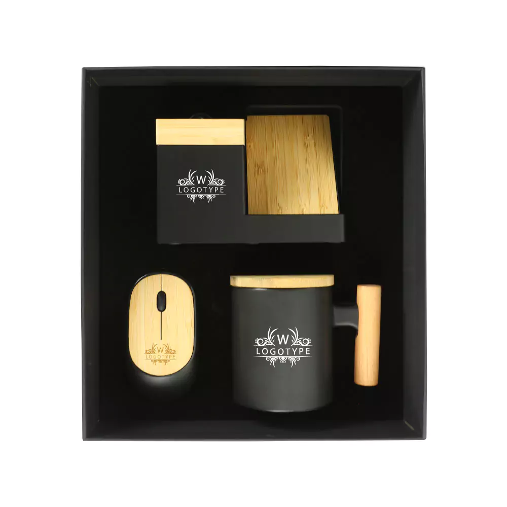 Bamboo Gift Sets in Black Cardboard Box 360-GS-025-P - Image 2