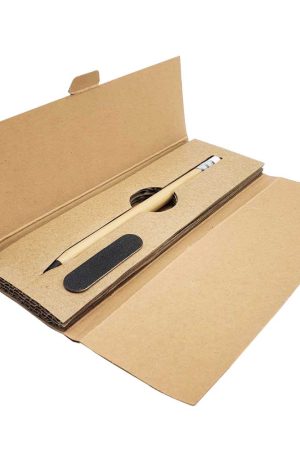 Bamboo Inkless Pens with Eraser, Writing in Black
