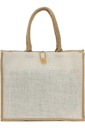 Jute Shopping Bags with Button