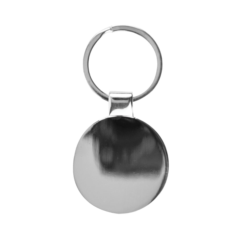 Round Bamboo and Metal Keychains Size 32mm - Image 4