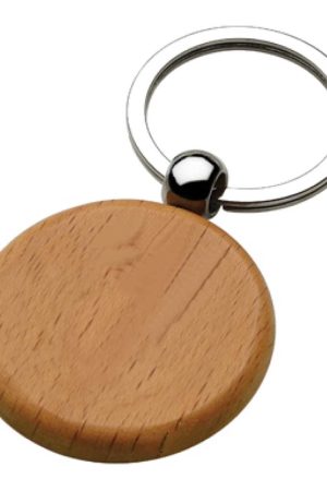 Round Wooden Keychains