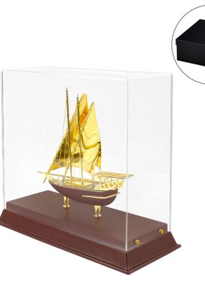 UAE Golden Dhow Memento in Wooden Base & Acrylic Case