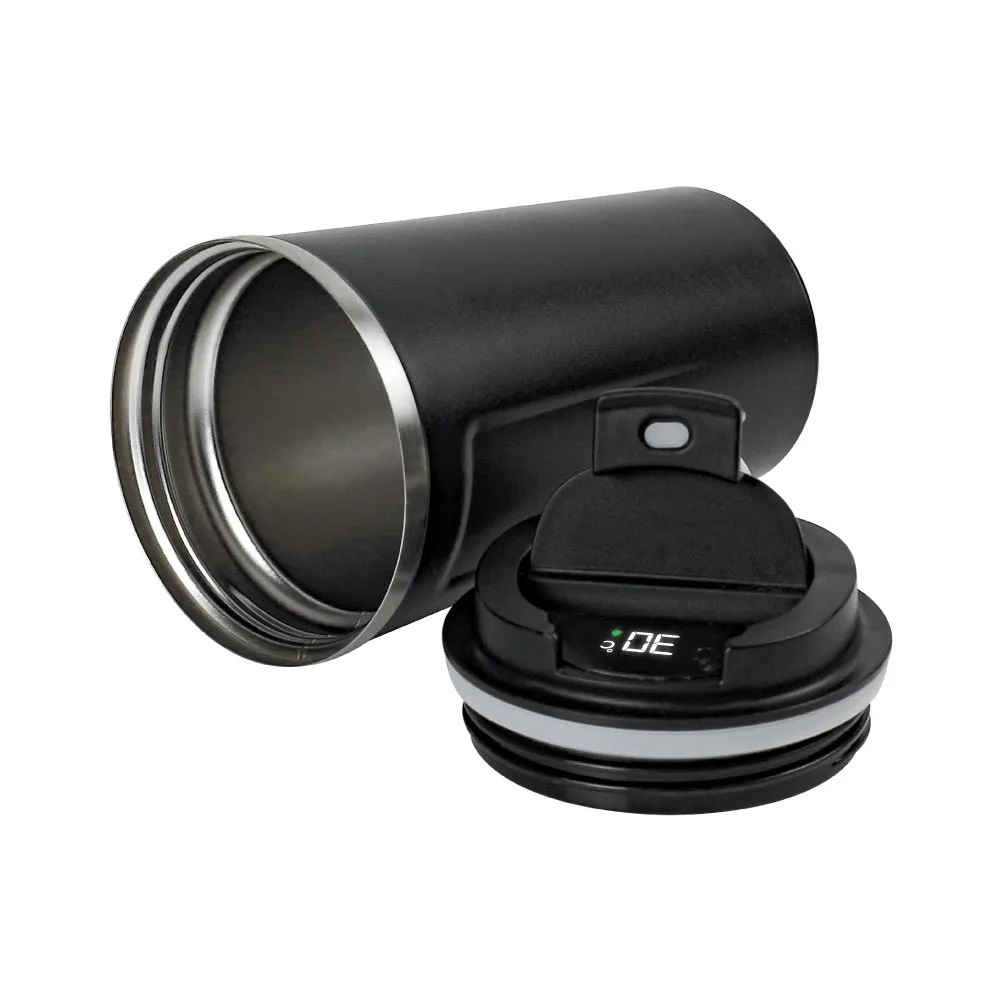 LED Temperature Display Black Tumblers Stainless Steel 510ml - Image 4