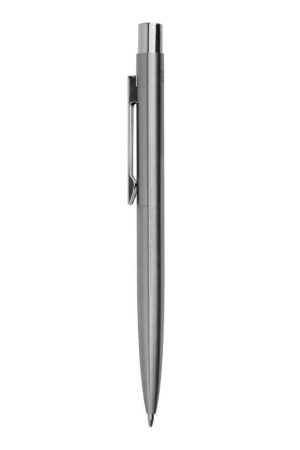 Recycled Stainless Steel Metal Pens, Push Button, Blue Ink