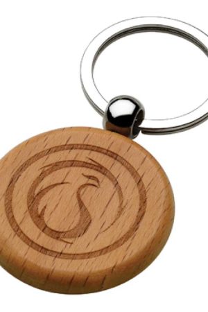 Round Wooden Keychains