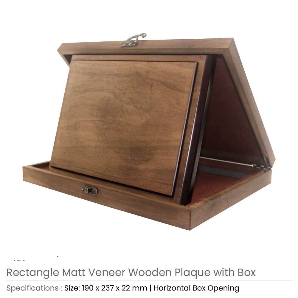 Horizontal Wooden Plaque with Box - Image 3