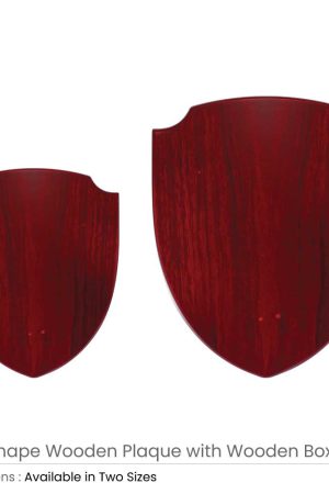 Shield Shaped Wooden Plaque with Box