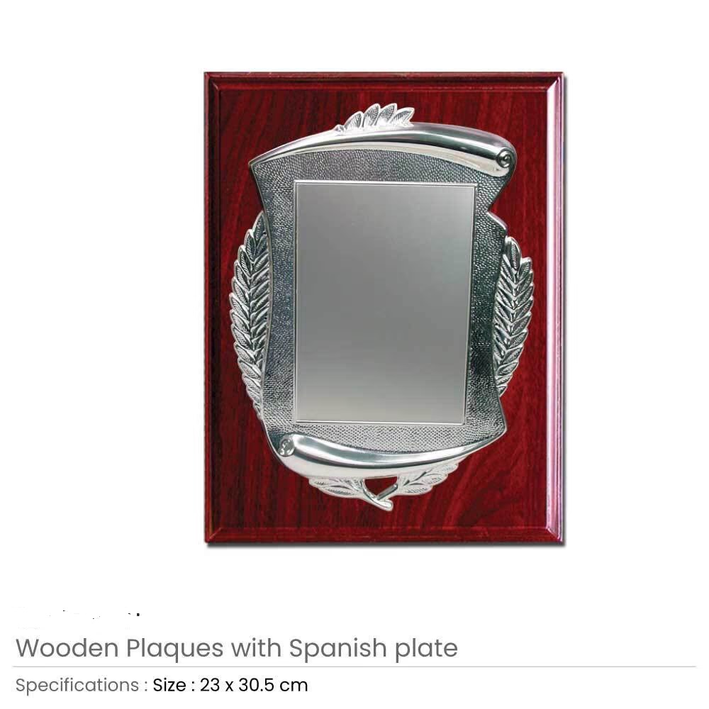 Wooden Plaques with Spanish Plate - Image 3