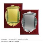 Wooden Plaques with Spanish Plate
