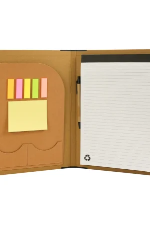 Eco-Friendly A4 Folders, Notepad Sticky Note, Pen & Card Slots