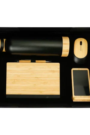 Bamboo Gift Sets in a Black Cardboard Gift Box 360-GS-035-P