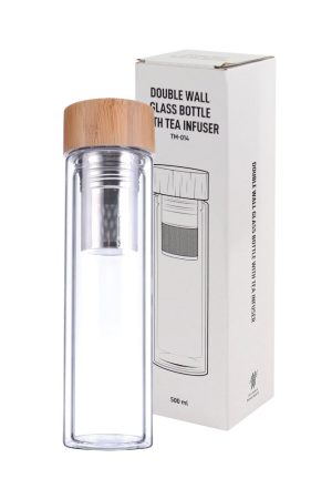 Glass and Bamboo Flask