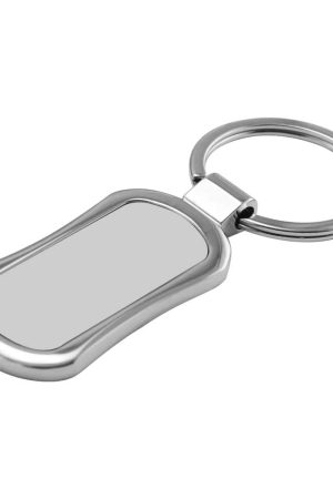 Rectangular Oval Metal Keychains