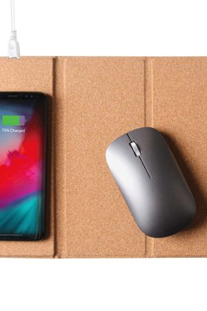 Cork Foldable Mousepads with 10W Wireless Charging