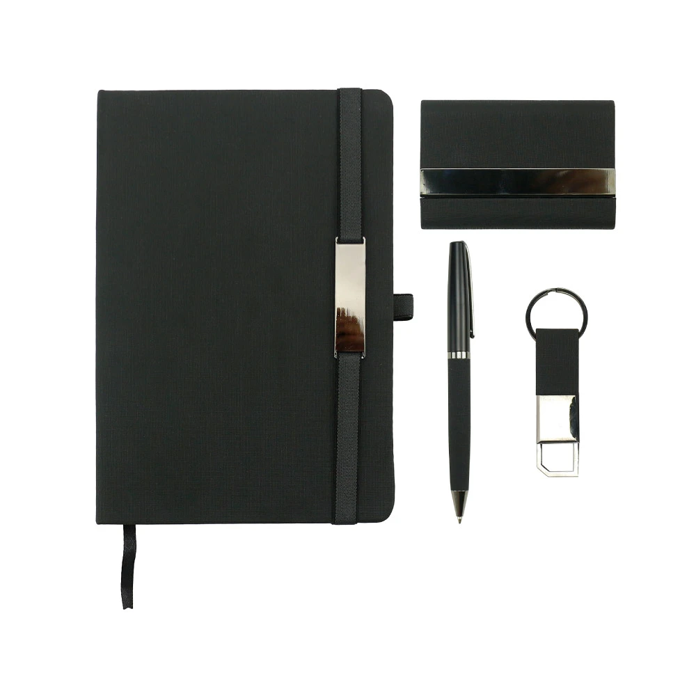 Office Gift Sets with Notebook, Pen, Card Holder, Keychain - Image 2