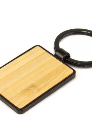 Metal Keychains with Bamboo