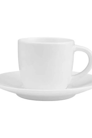 Sublimation White Ceramic Cup & Saucer 100ml Capacity