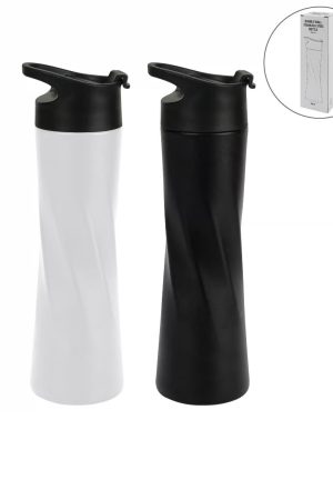 Double Wall SS Bottles Slim Waist Design Flip top Lid 500ml