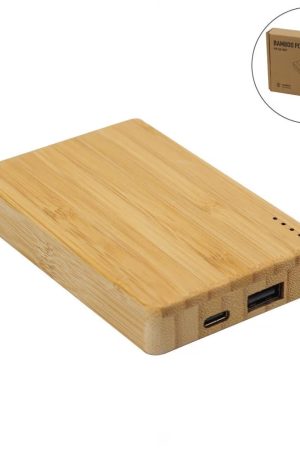 Bamboo Powerbank 5000 mAh Type C Input and Output