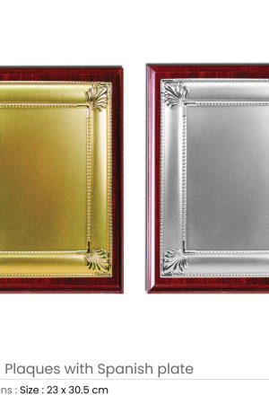 Wooden Plaques with Spanish Plate