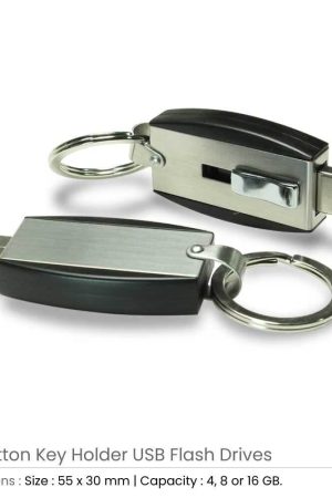 Slide Button USB with Key Holder