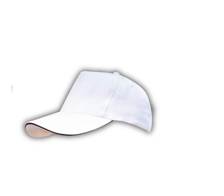Hans Larsen Cotton Cap-White/Black