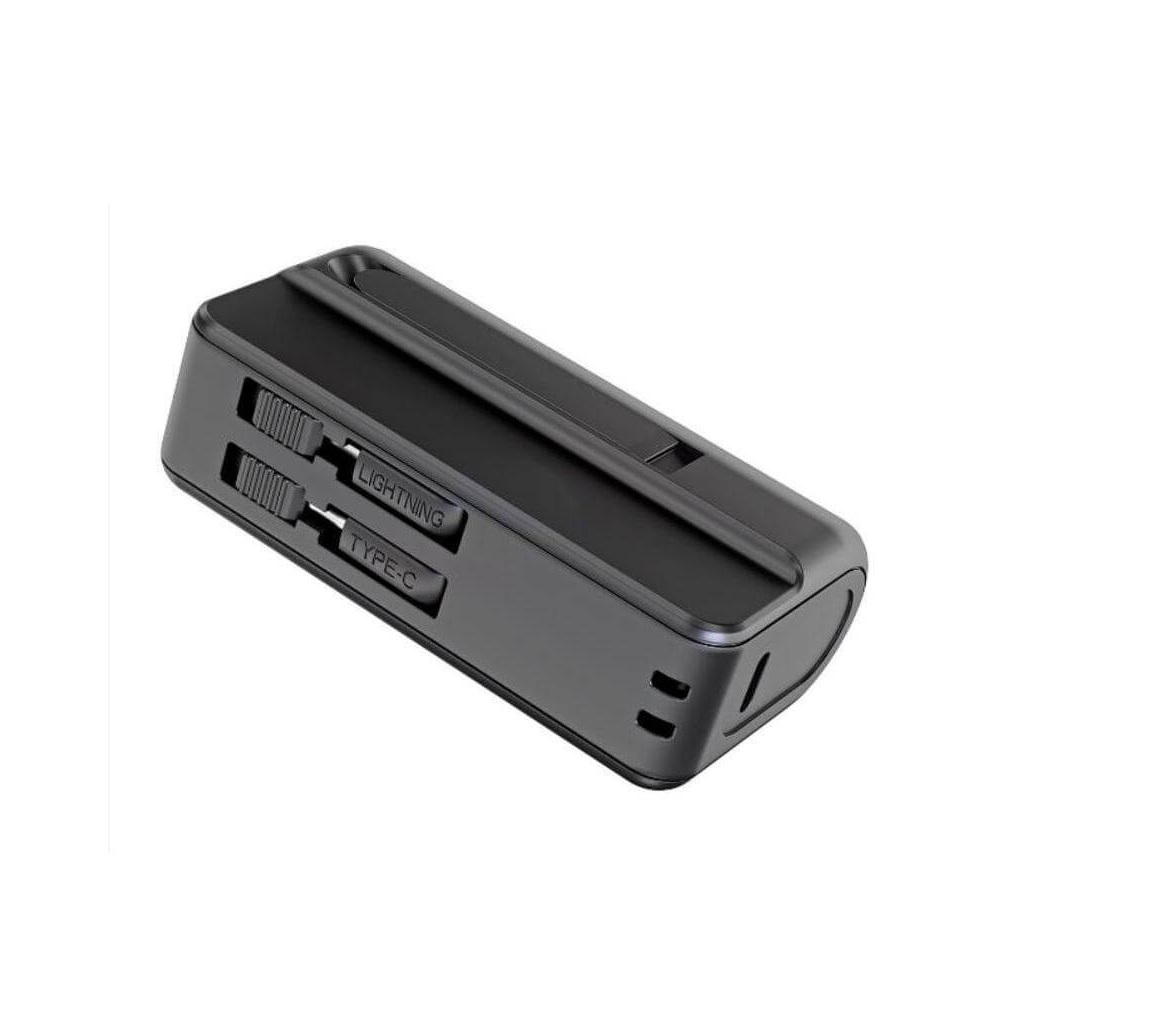 CAPSULE - @memorii® 4500mAh Mini Powerbank with Inbuilt Cable and Phone Stand - Image 2