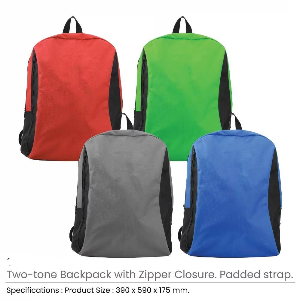Two-toned Backpacks 600D Polyester Material