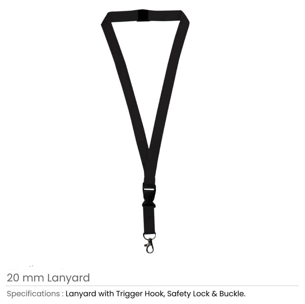 Lanyards with Hook, Safety Lock, and Buckle, 20 mm - Image 14