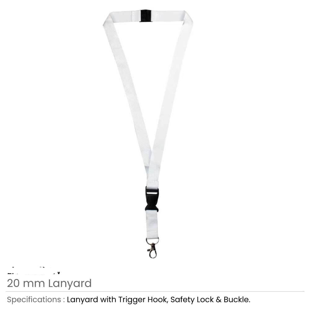 Lanyards with Hook, Safety Lock, and Buckle, 20 mm - Image 9