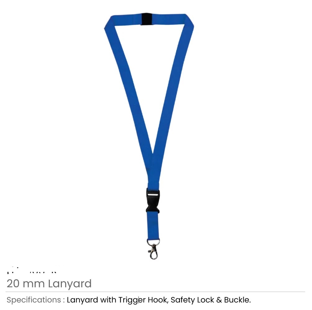 Lanyards with Hook, Safety Lock, and Buckle, 20 mm - Image 7