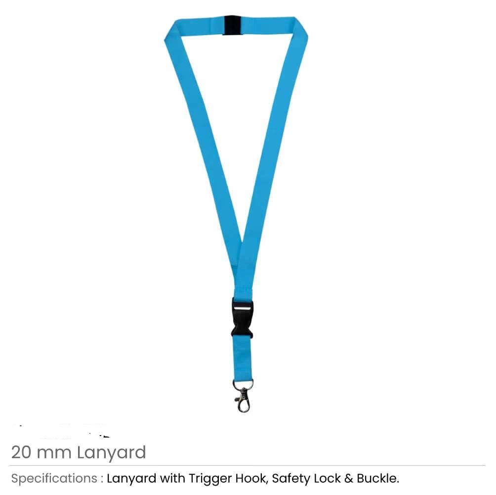 Lanyards with Hook, Safety Lock, and Buckle, 20 mm - Image 6