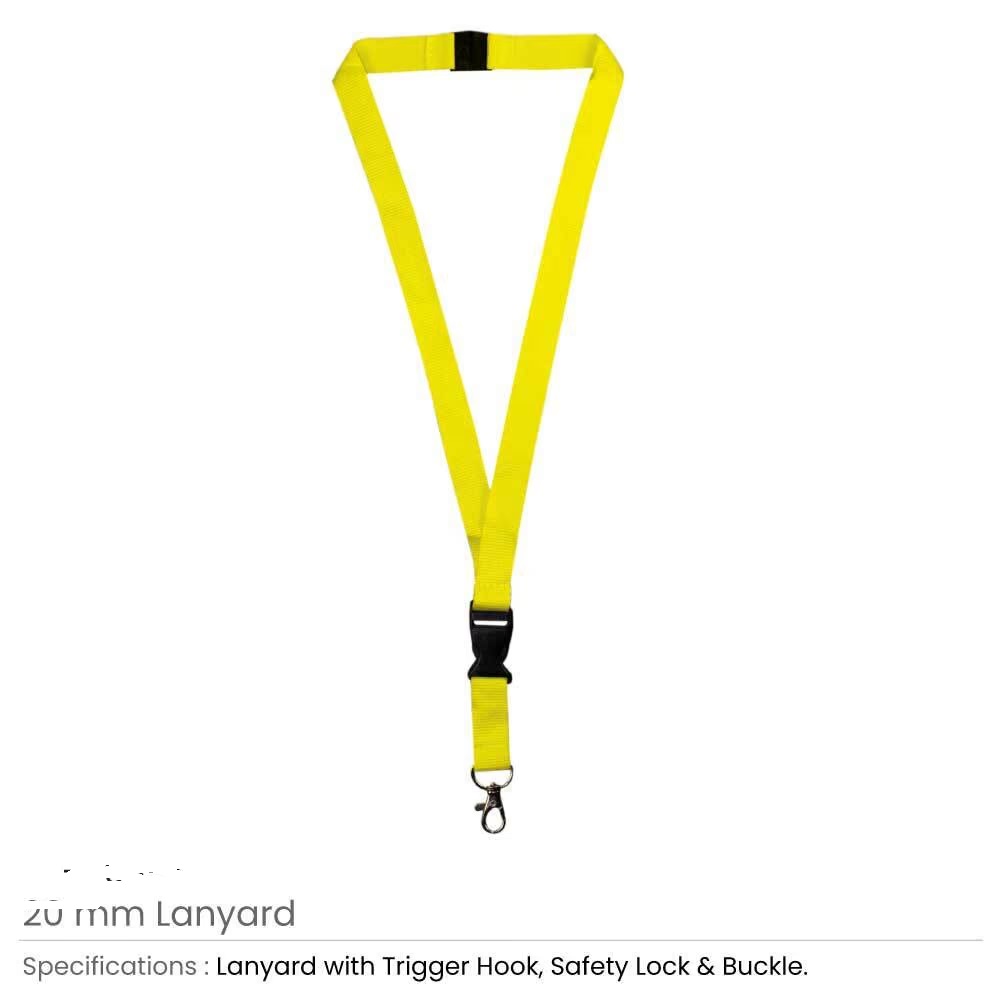 Lanyards with Hook, Safety Lock, and Buckle, 20 mm - Image 5