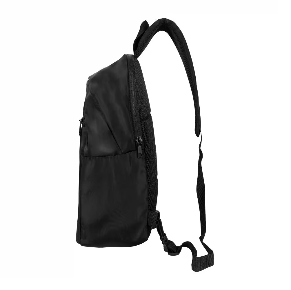 Sling Crossbody Bags In Black Nylon Material - Image 5
