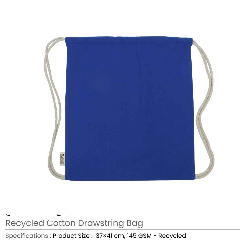 Recycled Cotton Drawstring Bags, 145gsm - Image 7