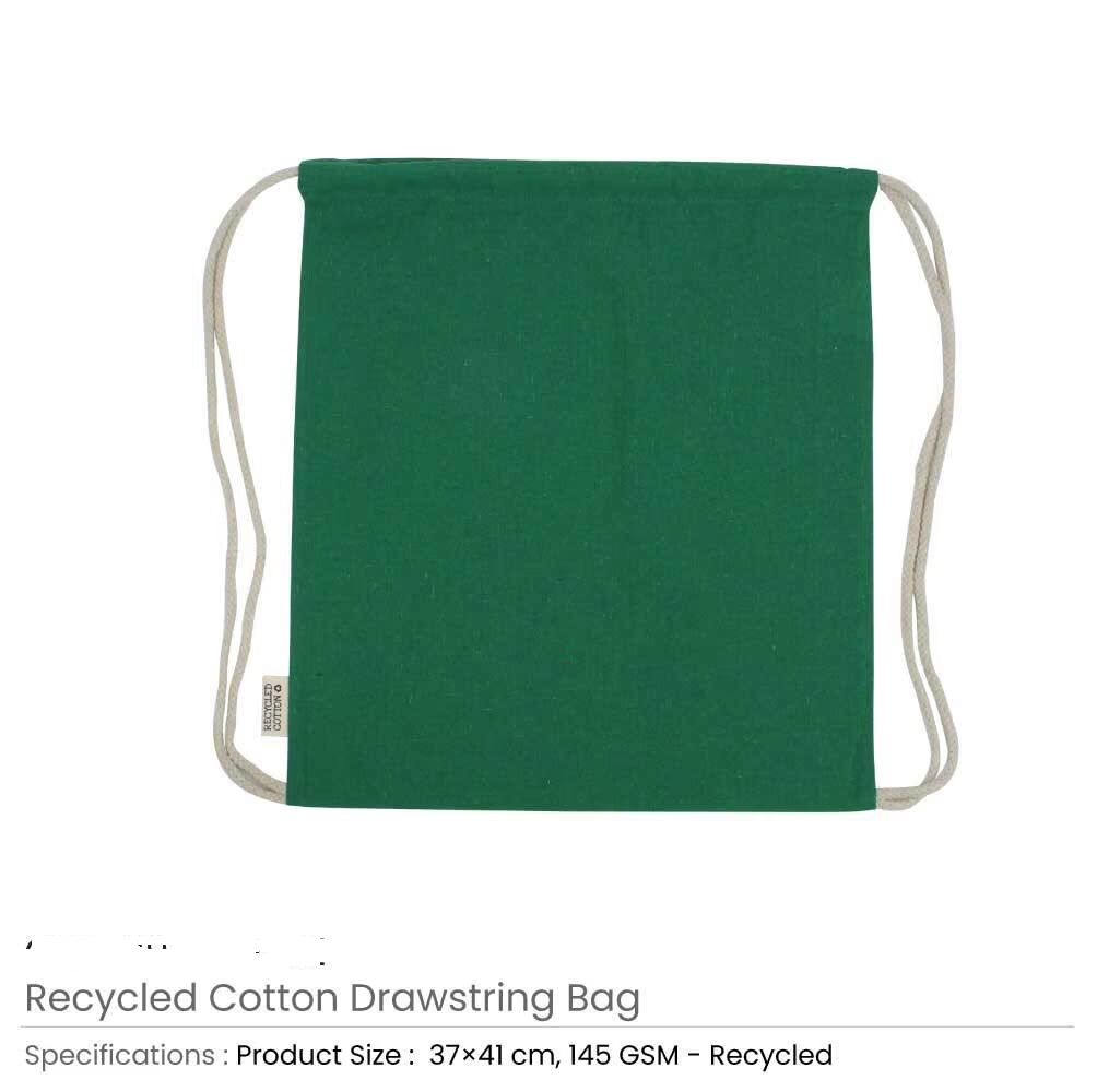 Recycled Cotton Drawstring Bags, 145gsm - Image 6