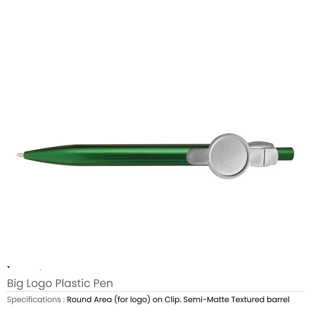 Big Logo Plastic Pens - Image 2