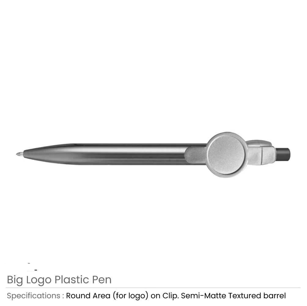 Big Logo Plastic Pens - Image 4