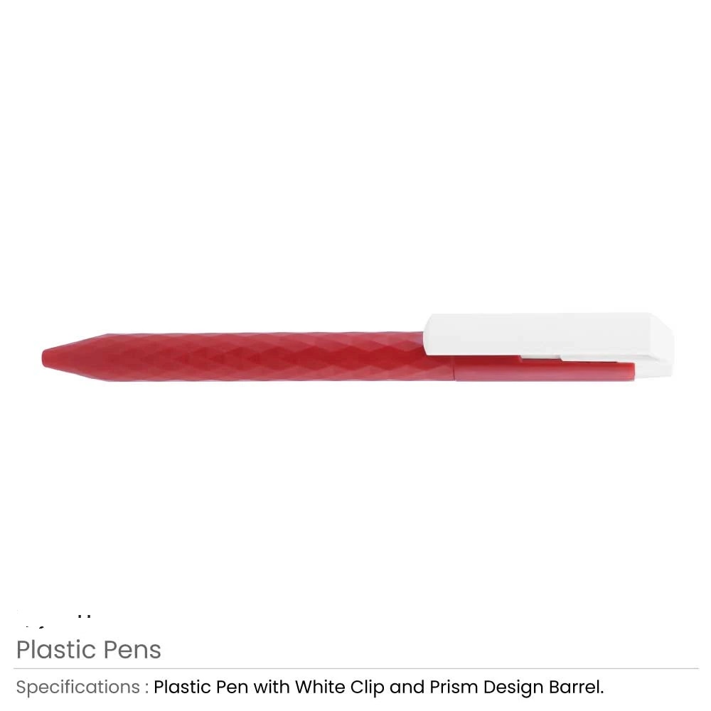 Prism Design Plastic Pens - Image 6