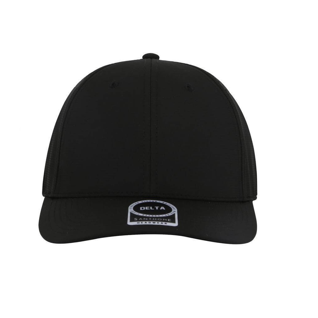 DELTA - Santhome DryNCool Performance Stretch-Fitted Cap - Black - Image 3