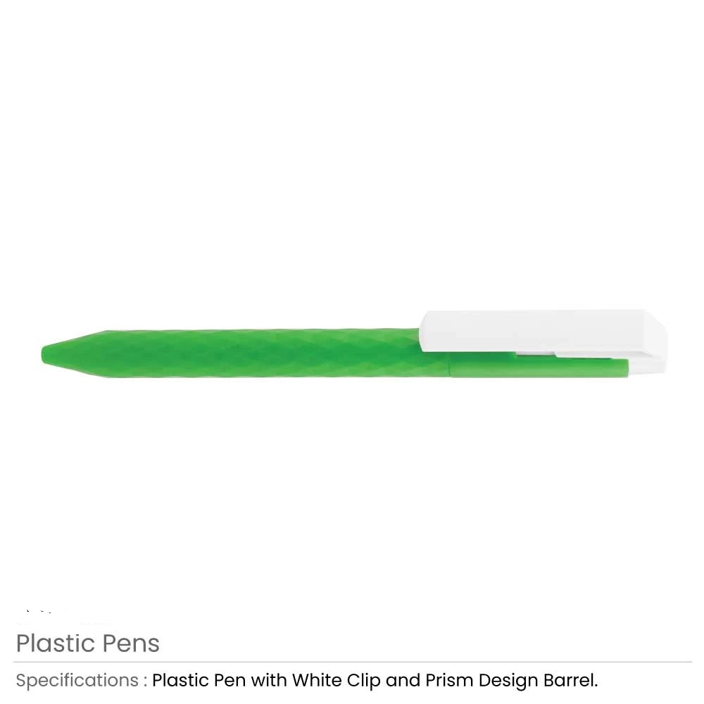Prism Design Plastic Pens - Image 5