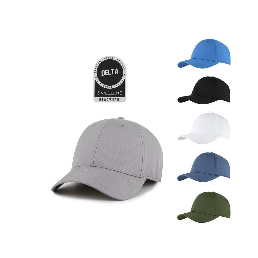 DELTA - Santhome DryNCool Performance Stretch-Fitted Cap - Green - Image 2
