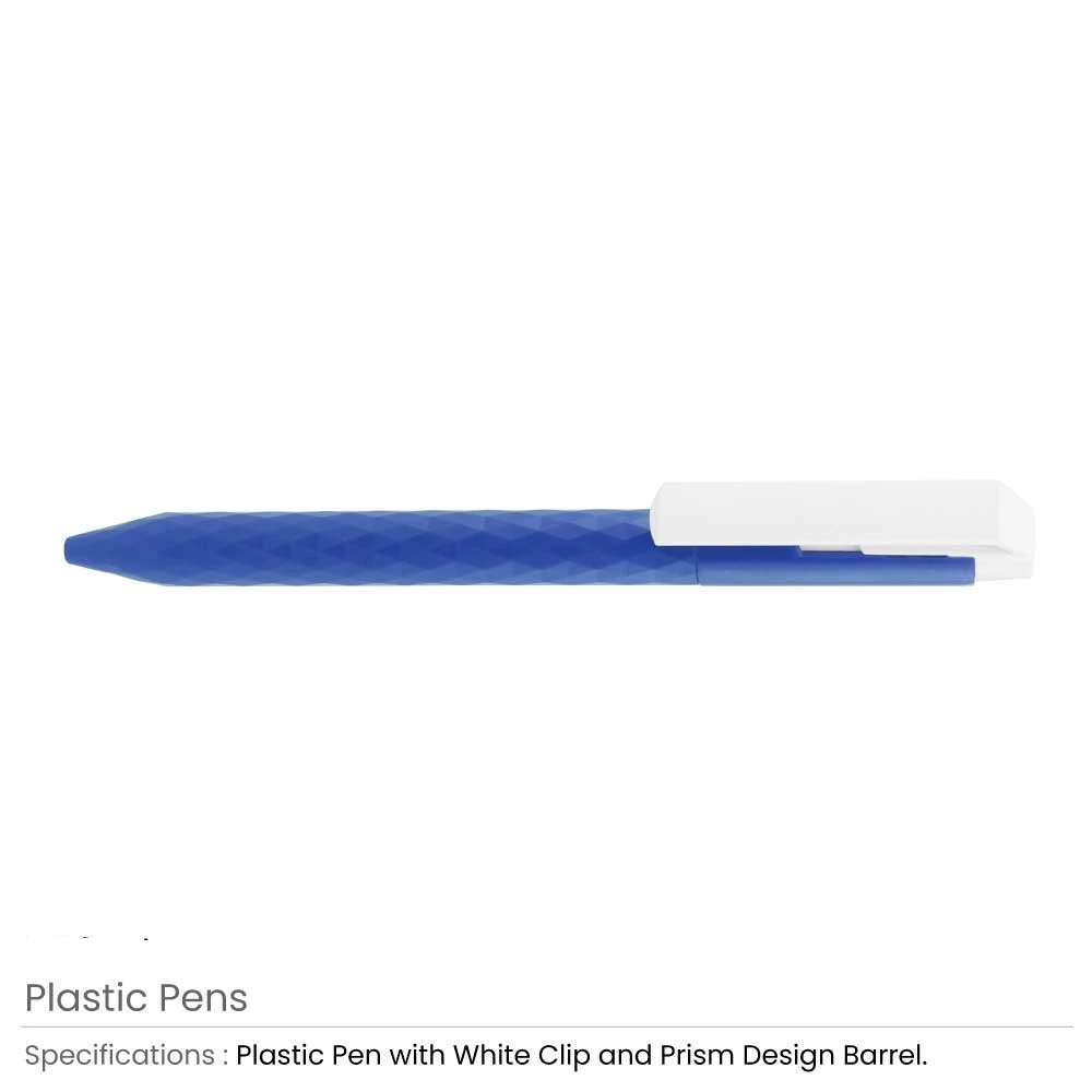 Prism Design Plastic Pens - Image 4
