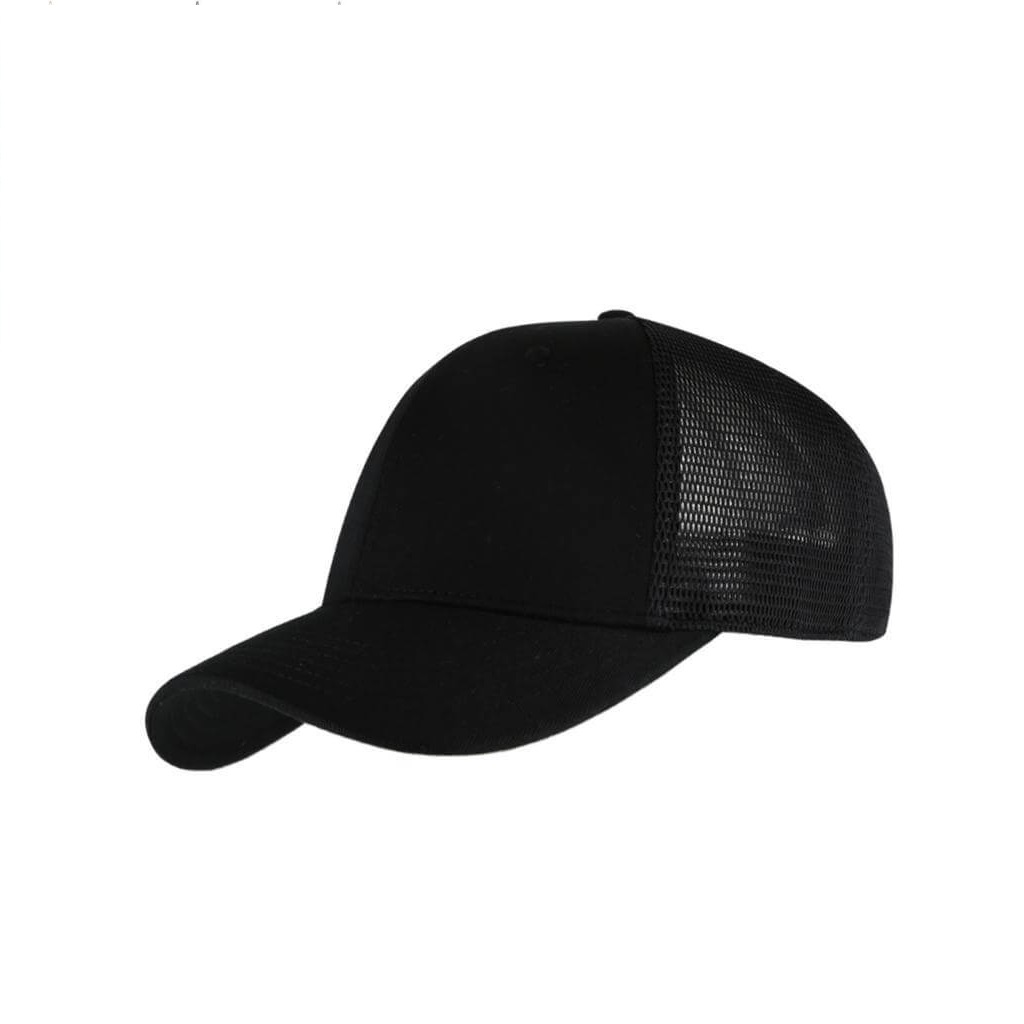 SWIFT - Santhome 6 Panel Trucker Cap - Black