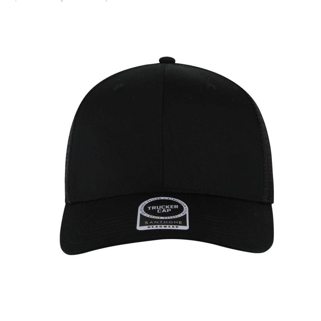 SWIFT - Santhome 6 Panel Trucker Cap - Black - Image 2